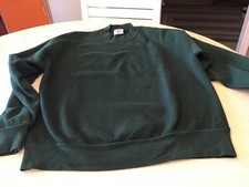 Vintage Jerzees Basic Blank Green Crewneck Sweatshirt Size LARGE