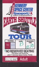 Kennedy Space Center Spaceport Earth Shuttle Tour used ticket