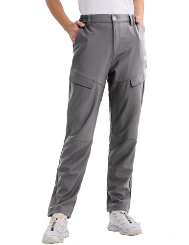 Water Resistant Quick Dry Lightweight Elastic Waist Women's Hiking Pants,Gray,M