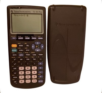 Texas Instruments TI-83 Plus Graphing Calculator - Black With Cover