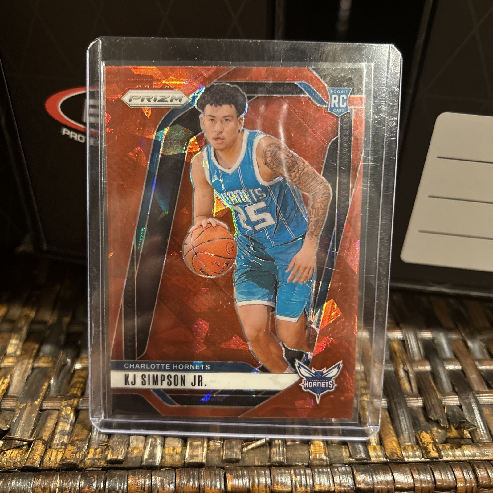 2024-25 Panini Prizm - KJ Simpson Jr. #247 Red Ice Prizm (RC)