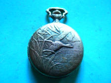 Royal Crest Hunter Pocket Watch. 50mm..Hand Wind. Silver Plated. TLC