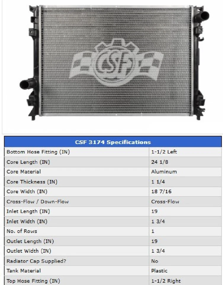 Radiator For 2005-23 Chrysler 300 Dodge Charger Challenger Magnum Lower Support Foto 2 de 4