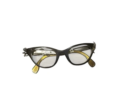 Tura Inc Eyeglasses Vintage Glasses 3D Rhinestone & Pearl Aluminum/Gold Frames - Image 1 of 4