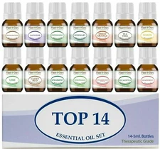 Essential Oil Set 14 - 5 ml. 100% Pure Natural Therapeutic Grade Oils Bulk Lot
