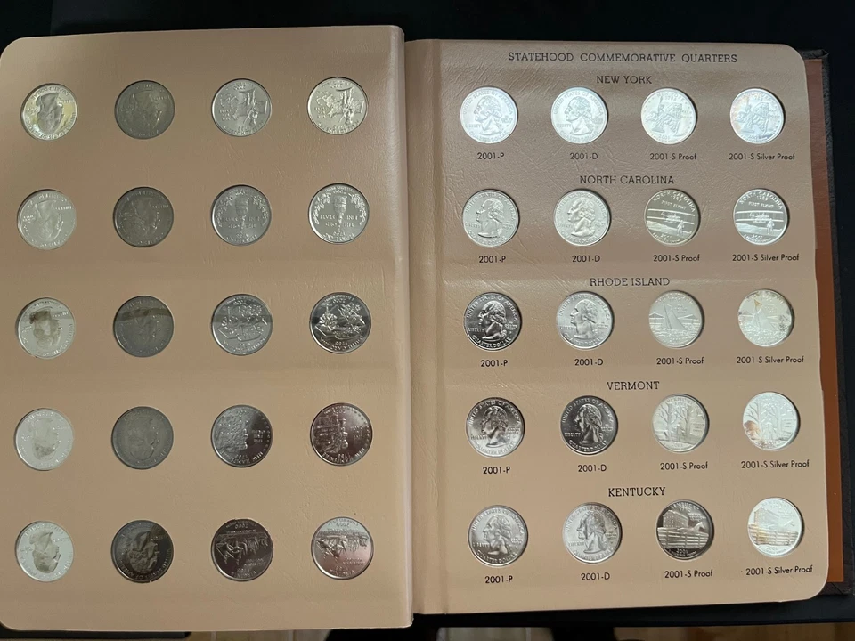 8143 Statehood Commemorative 1999-2003 PDS&Sil Proof 100Coins  COMPLETE DANSCO - Image 4 of 4