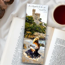 Bookmark Kingdom by the sea from Poe's poem Annabel Lee unique gift for readers