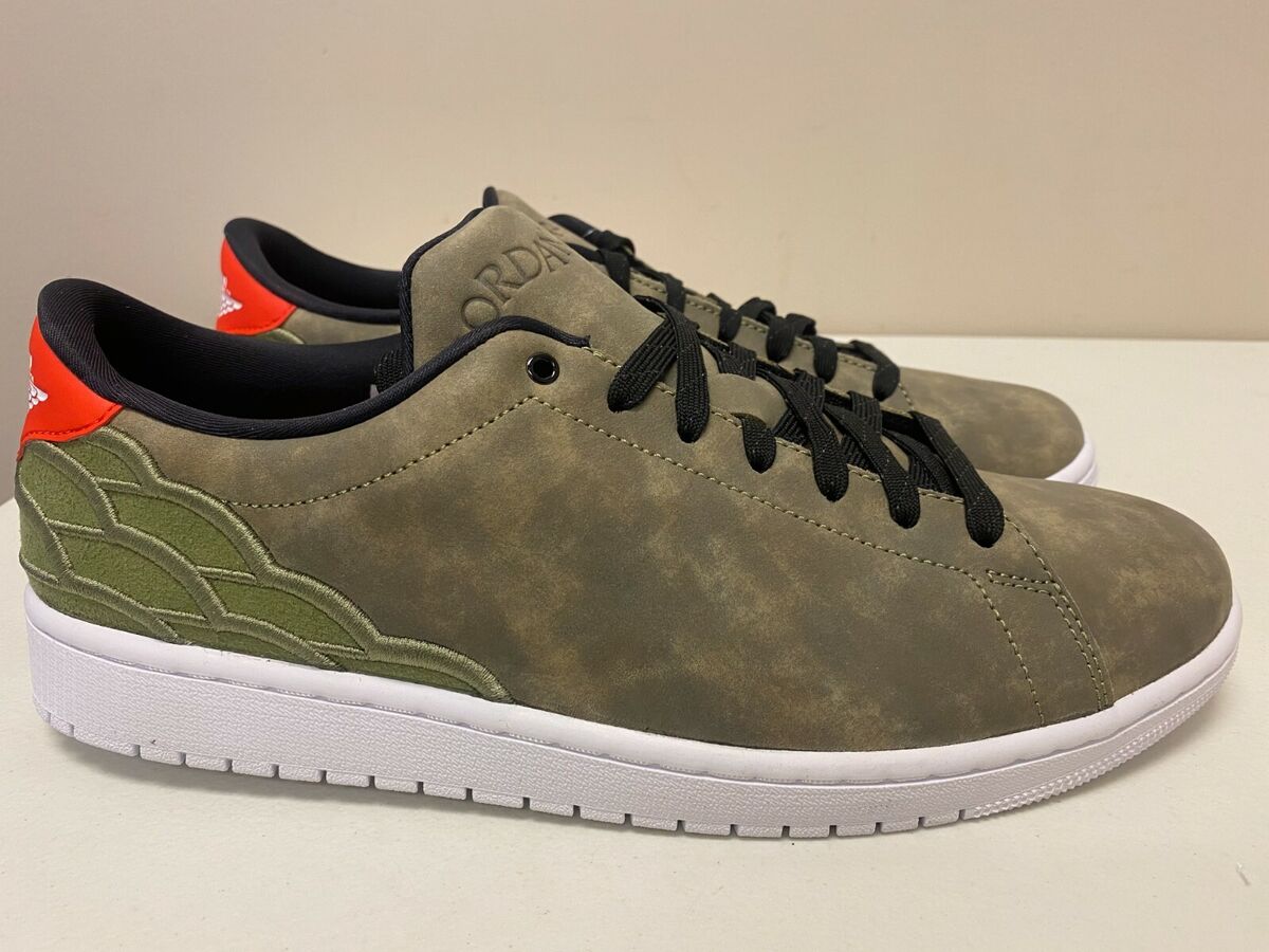 Mens SZ 11 Nike Air Jordan 1 Centre Court Oil Green/White Mens SZ 11 Nike Air Jordan 1 Centre Court Oil Green/White