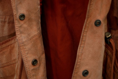 G-III or Giii Aztec or Indian Design Leather Hooded Jacket Womans 20W (46" Chest - Picture 7 of 9