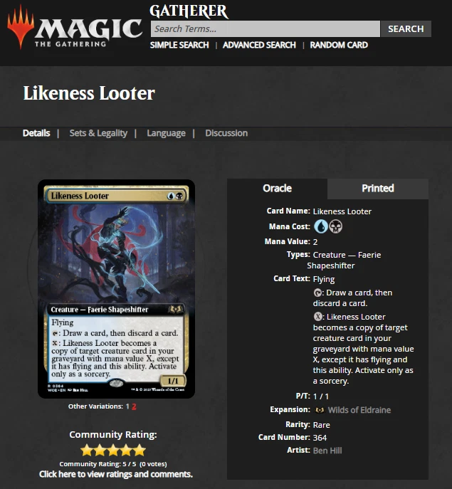 MTG Magic the Gathering Wilds of Eldraine Foil Likeness Looter CGC 10 Pristine - Image 3 of 4