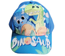 Toddler Cute Dinosaur Hat Trucker Snap Back hat Youth Adjustable Blue Brand New
