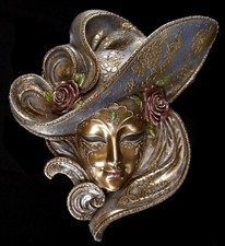 Venezianische Maske - Rosa - Veronese Wand Deko Venedig Karneval