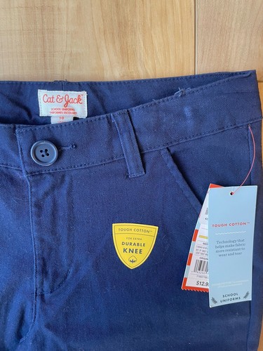 Cat & Jack Stretch School Uniform Boys Navy Blue Size 10 - Picture 2 of 4