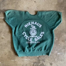 70s VINTAGE YAMAHA HONDA MOTOCROSS MX SHORT SLEEVE SWEATSHIRT SZ S BIKER T-SHIRT