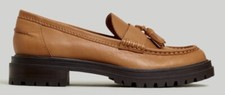 Madewell Bradley Tassel Lugsole Loafers Women s Size 7M Brown Leather - NWOB