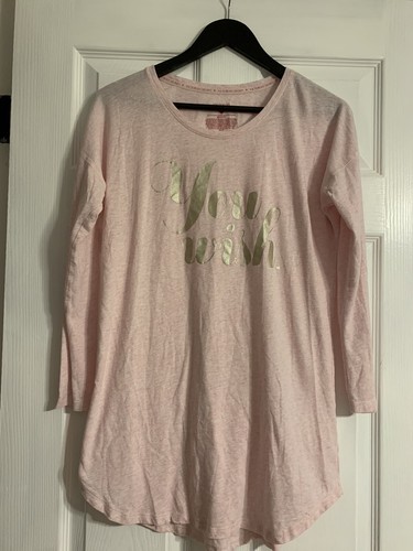 Victorias Secret Sleep Shirt Nightie Tee  Sz XS Night Gown “You wish”