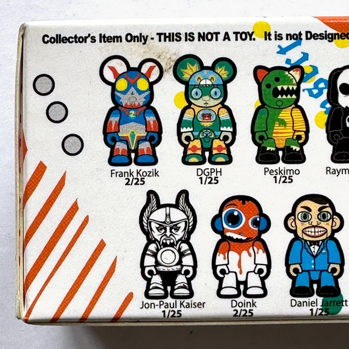 Frank Kozik Qee Anarchy Bear 2 1/4” Mini Figure Keychain