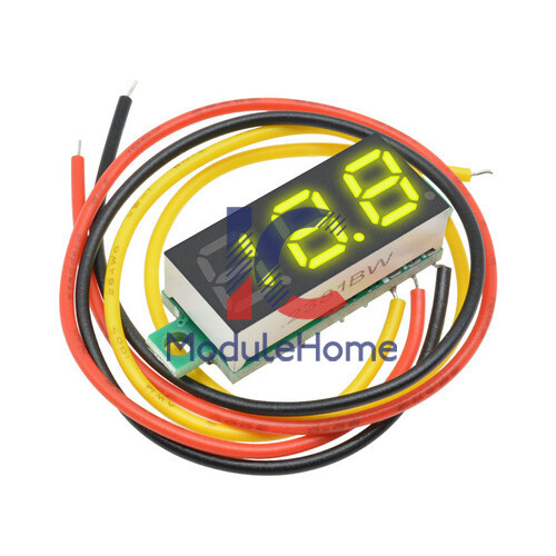 1-10x Mini DC0-100V 0.28In 3-Digital Voltmeter LED Voltage Panel Meter 3 Wire. - Bild 3 von 11