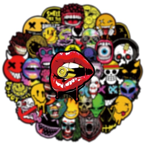 100 Gothic Horror Punk Rock Skull Dead Graffiti Stickers for Guitar Car Decal - Picture 10 of 14