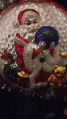 Waterford Toys For the World Santa Claus Christmas Ornament with Globe & Toys - Picture 5 of 7