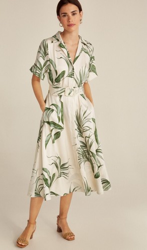 PEDRO DEL HIERRO SHIRT BELTED DRESS QUEEN LETIZIA BLOGGERS S SMALL UK 8 - Picture 5 of 8
