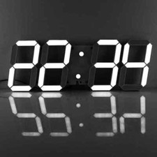 LED Digital Alarm 3D Night Wall Clock Decor Display Temperature Modern USB Home！