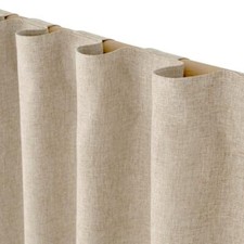 100 Blackout Curtains 63 Inches Long Textured 60"W x 63"L Pack of 2 Linen