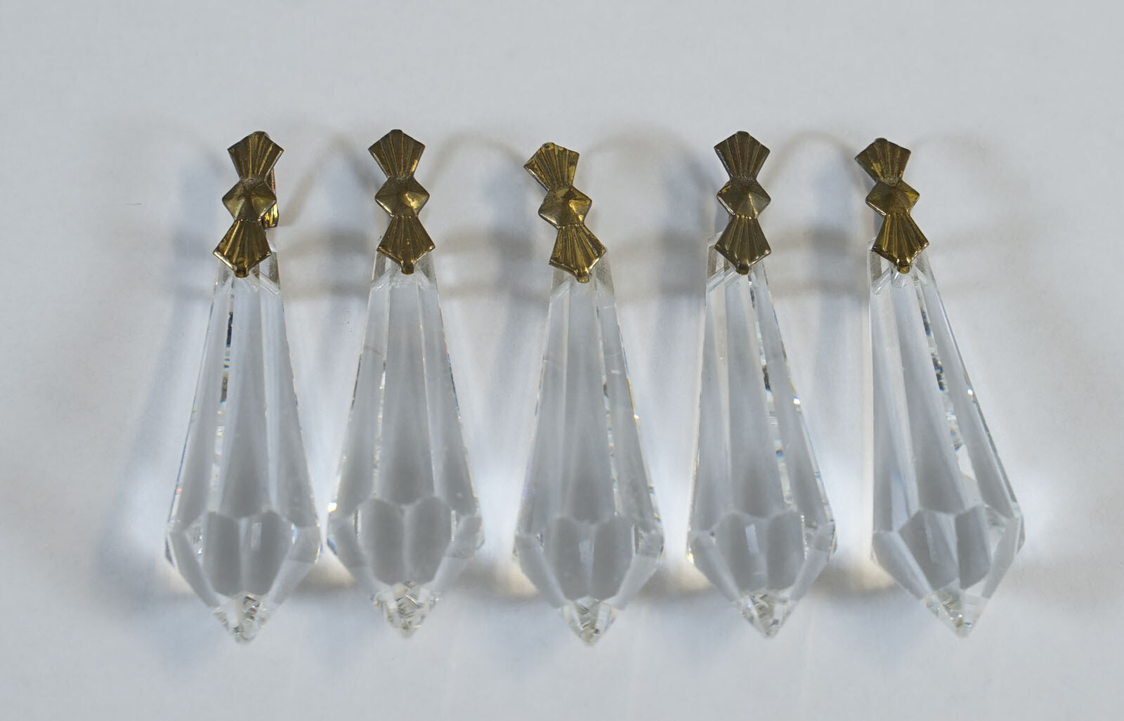 Goldhaitai Kristall-Prismen 12 Stück - Kronleuchter Teile Mit Glasperlen 38mm