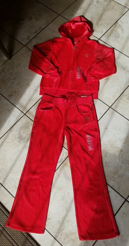 Arizona plus Niñas Sudadera con Capucha/Pantalones de Sudadera Rojo Cabre Terciopelo Junior Talla M 10.5 Foto 2 de 4