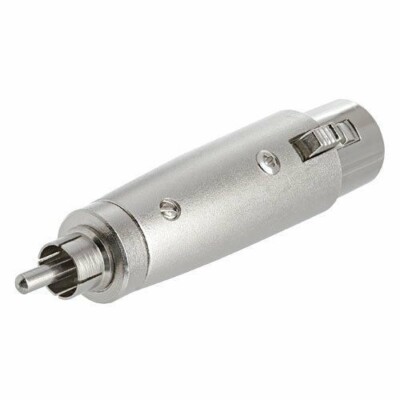 XLR 3 Pin Buchse auf Cinch Phono Stecker Adapter Steckverbinder