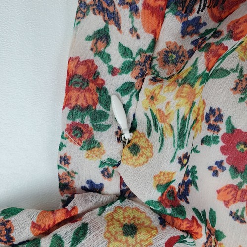 Hayden Womens Floral Lace Cottagecore Boho Dress Sz S Short Sleeve V-Neck Beaded - Picture 9 of 11