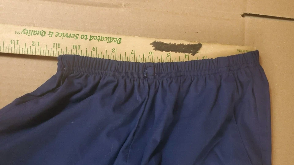 Pantalones exfoliantes de cintura elástica Peaches azul marino para mujer talla XS 22+W 28L Foto 3 de 4