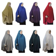 Muslim Long Khimar Hijab Scarf Women Prayer Shawl Amira Islamic Overhead Ramadan