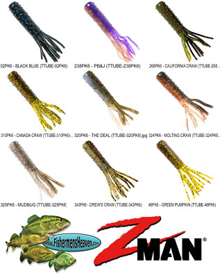 Z-MAN TRD Tubez 2.75 Inch Finesse NED Rig (TTUBE) Any 9 ElazTech Colors