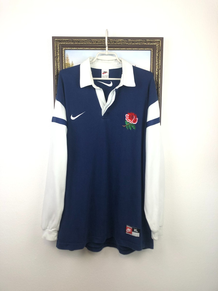 ウェア 90-00s NIKE TEAM England Rugby Jersey XL vintage Nike O2 England long sleeve rugby jersey size s | eBay