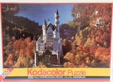 RoseArt Kodacolor Neuschwanstein Castle 500 Piece Puzzle NIB New