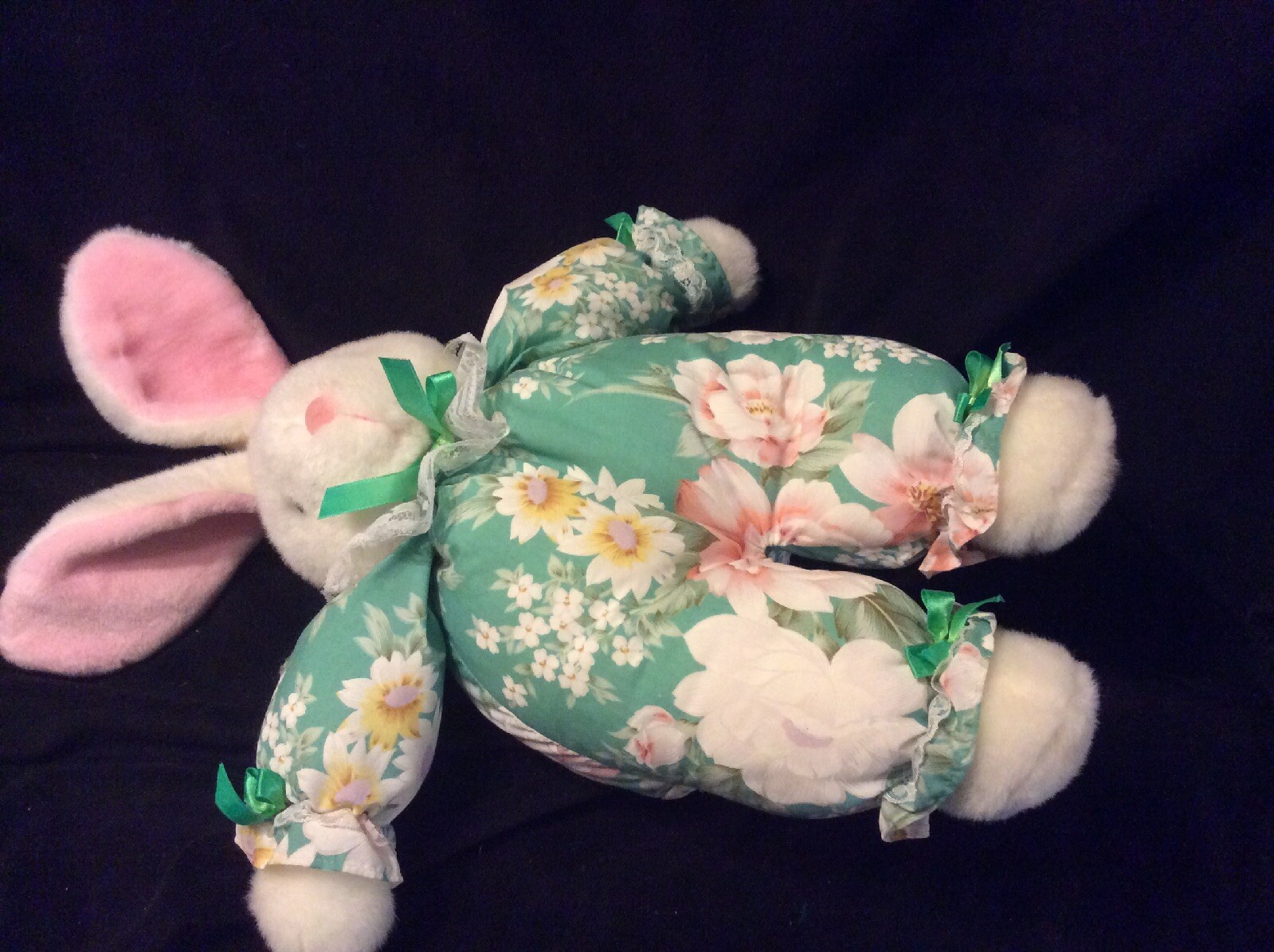 Fun World Plush Toy Bunny Girl Rabbit in Floral Lacy Jumper W/Lace ...