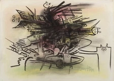 WIFREDO LAM Art Poster or Rolled Canvas Print "SELF PORTRAIT"