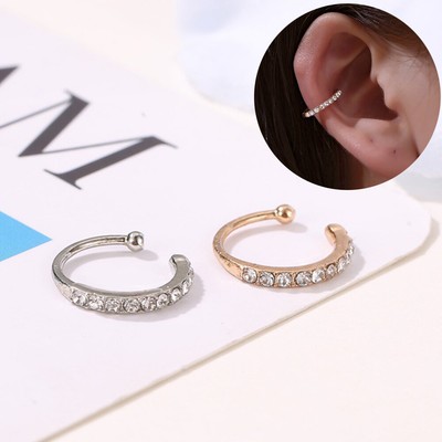 Sterling Silber Helix Cartilage Clip On Ear Cuff Non-Piercing Unisex æ