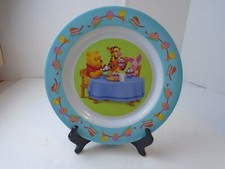 Disney Winnie the Pooh Melamine KCare 9" Plastic Plate with Cupcakes Ice Cream