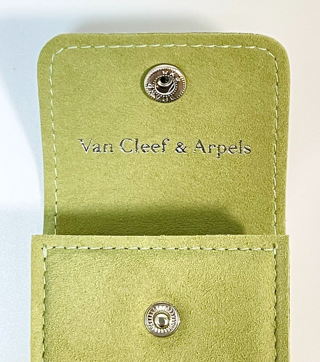 Van cleef & Arpels Alhambra Necklace Pouch Green suede case VCA