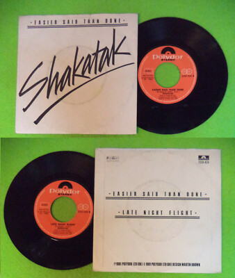 *LP 45 7'' SHAKATAK Easier said than done Late night flight 1981  (QSS3)
