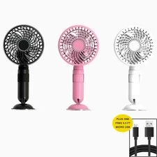 MaximalPower MINI Fan Power Bank 2000mAh w/ 3.3ft Micro USB Cable Indoor Outdoor