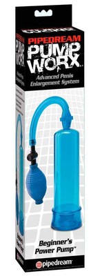 Pump Worx Beginner s Power Pump Blue Impotenzhilfe Penispumpe Penisvergrößerung