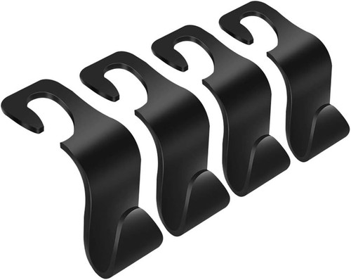 Car Seat Headrest Hook 4 Pack, Purse Holder Hook for Car Organizers and Storage