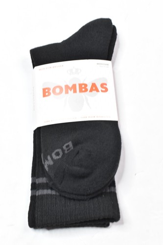 Bombas Calf Crew Socks Adult Medium Black Striped Men's 6-9 Women's 8-10.5