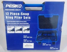 12-Piece Internal/External Snap Ring Pliers Set Convertible Fixed Tip PESIKO