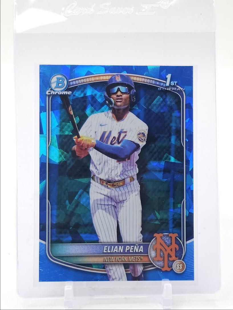 ELIAN PENA 2025 BOWMAN CHROME 1ST SAPPHIRE REFRACTOR METS #BCP-155 Q3249