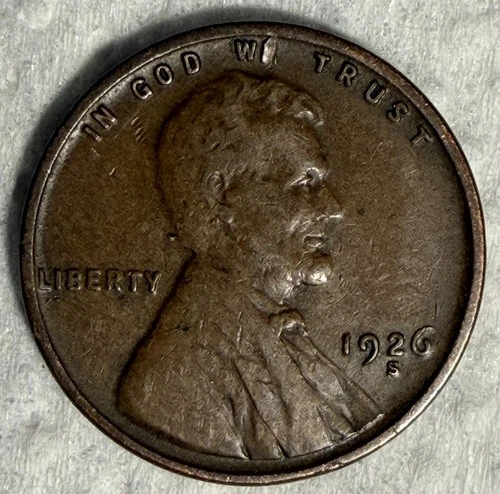 1926 S Lincoln wheat penny