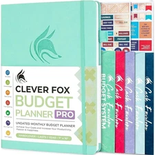 Clever Fox Budget Planner Pro Undated Monthly Budget Planner (Mint Green)